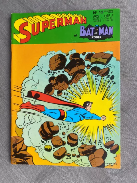 Superman Et Batman Et Robin N°12 Ed Sagédition Décembre 1969 En Excellent État