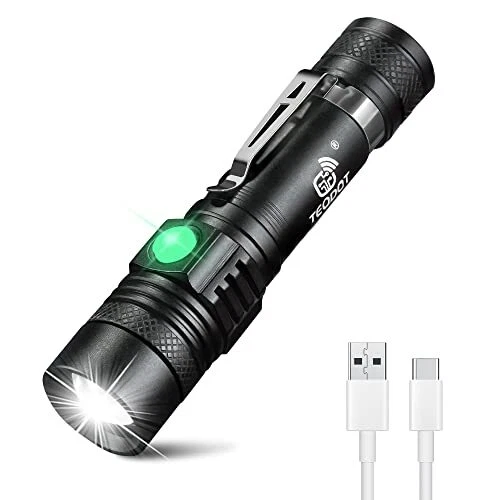 LED Flashlights USB Rechargeable Zoomable 1000-Lumen Super Bright Flashlight