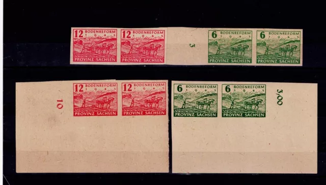 SBZ  Prov.Sachsen  Mi.Nr. 85/86 wa/b  je 2er Stücke  postfr. ansehen !