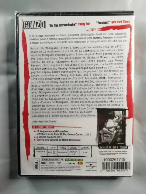 Gonzo Histoire de L'Amérique Années 70 Hunter S Thompson Johnny Depp DVD Neuf 2