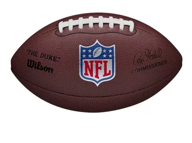 NFL Rugby Ball The Duke Wilson Roger Goodall Commissioner American Football NFL