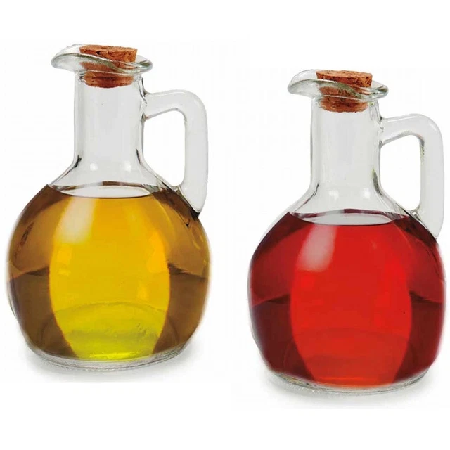 Pasabahce 2er Set Öl- & Essigflaschen „Olivia Orient“, 260 Ml, Mit Kunststoffkorken – Spülmaschinenfest