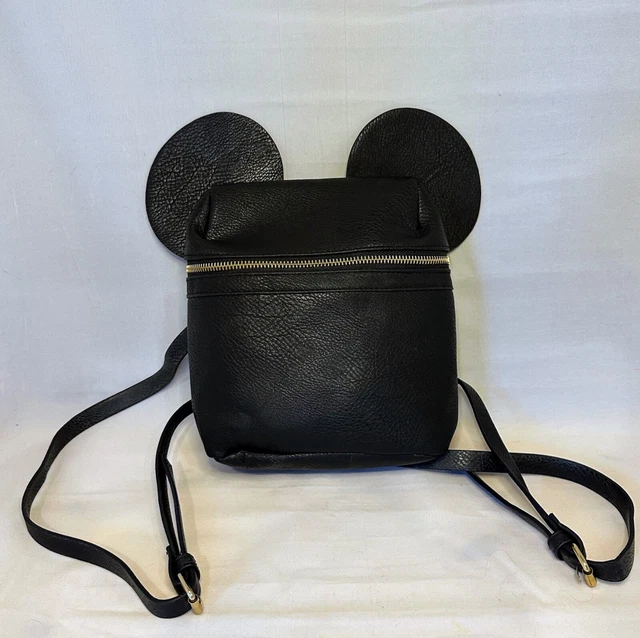 DISNEY TYPO MICKEY Mouse Black Mini Backpack Purse Bag 35.00 PicClick
