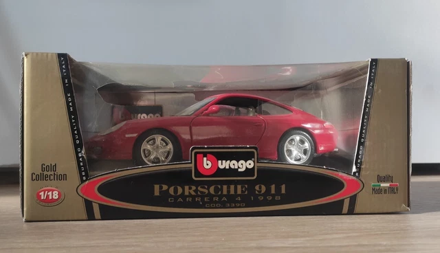 Bburago 1:18 Porsche 911 Carrera Cabriolet Année 1994 vert modèle
