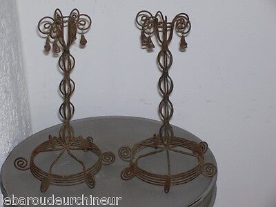Antique Pair Of Candle Holders Orientalist Early 20èmes