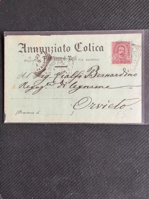 Cartolina Reggio Calabria  - Testatina Annunziato Colica Botti -  Viaggiata 1897