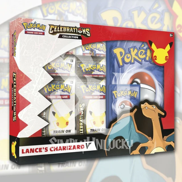 POKÉMON TCG: CELEBRATIONS Collection Box Lance's CHARIZARD V *IN STOCK ...