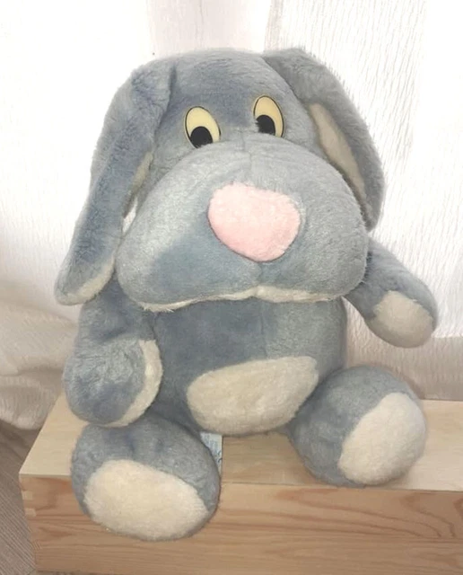 GRANDE PELUCHE CHIEN bleu années 80 90 vintage marque Nounours impeccable EUR 10,00 PicClick FR