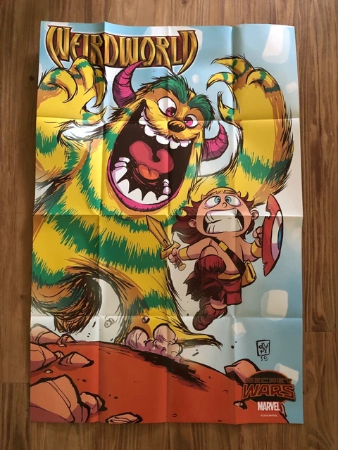 Weirdworld Scottie Young Promo Poster 2015 Marvel Comics 24x36 NEVER USED