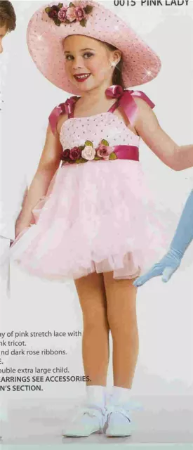 Dance Costume Baby Doll Dress Ballet Tap Skate Pink Lady