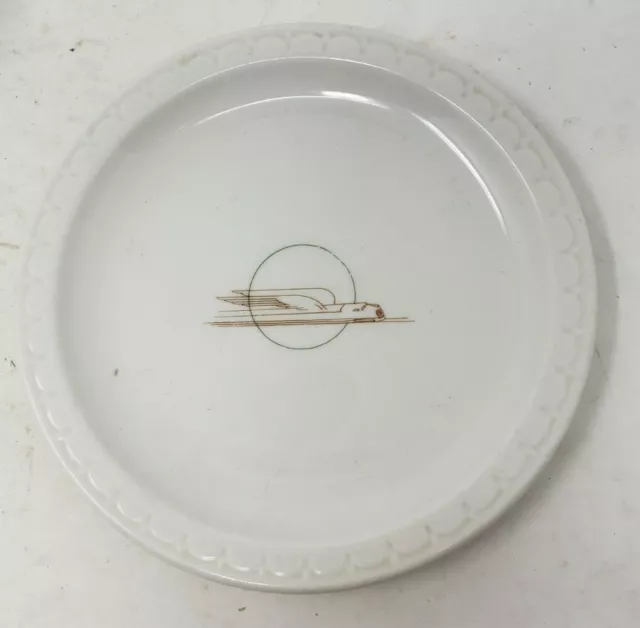 Union Pacfic RR China Plate Deco Streamliner Logo Original Syracuse China