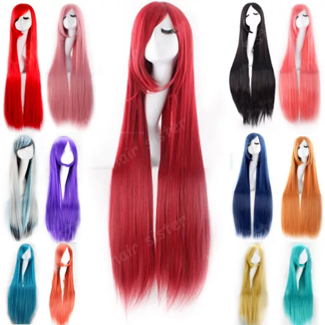 Vogue Costume Long Hair Anime Full Wig Heat Friendly Curly Straight Party Wigs # 2