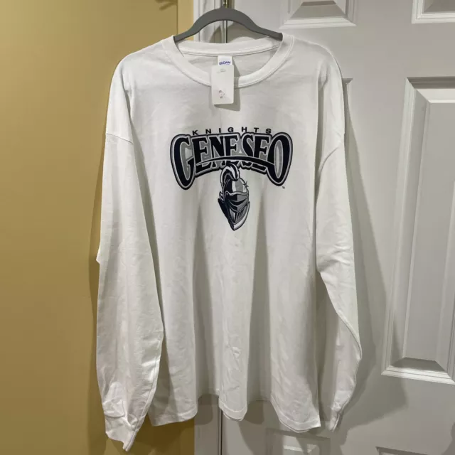 NEW State University of New York at Geneseo Knights Long Sleeve 2XL T-Shirt NWT