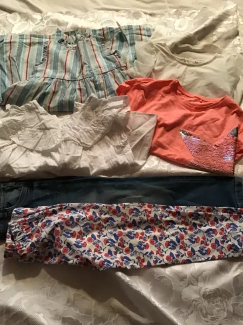Immaculate Girls Clothes Bundle(6 Items) Dress/Tops/Jeans/Jeggings Age 6/7 Years