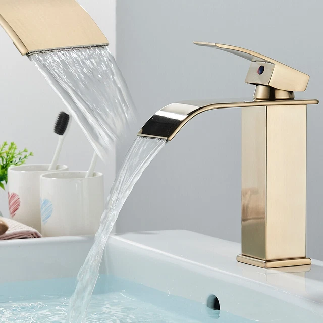 Bad Waschbecken Wasserhahn Wasserfall Waschtischarmatur Einhand-Mischbatterie DE