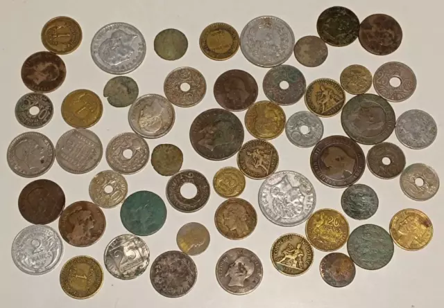 Lot  G  Pièces de monnaies françaises anciennes en petit état