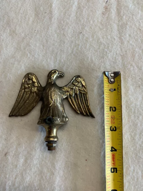 Large Vintage Metal Brass ? Eagle Finial Bird Collectible Clock Lamp Pole Decor