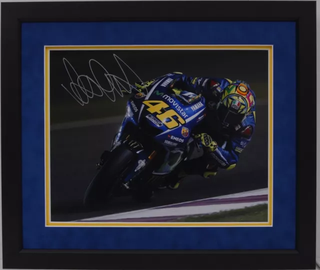 Valentino Rossi Hand Signed Yamaha Motogp Framed Photo Display Proof 3.