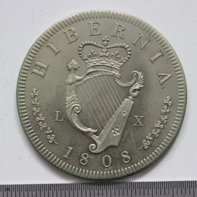 Ireland 1808 Retro Pattern Proof Crown Nickel Silver George (Sc40/X269)