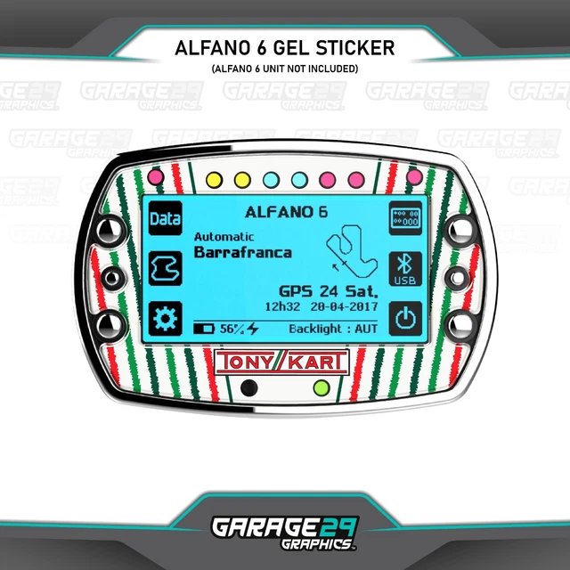 OTK TONY KART Alfano 6 Gel Kart Lap Timer Sticker £15.99 PicClick UK