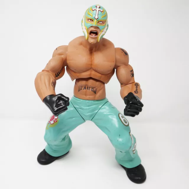 2005 Jakks Wwe World Wrestling Ring Giants Rey Mysterio 14" Poseable Figure