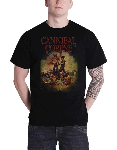 Cannibal Corpse T Shirt Chainsaw band logo new Official Mens Black