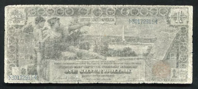 Fr. 224 1896 $1 One Dollar “Educational” Silver Certificate Currency Note (B)