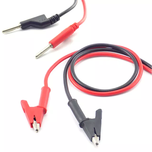 1M Banana Plug to Alligator Crocodile Clip Test lead Wire Cable for multimeter