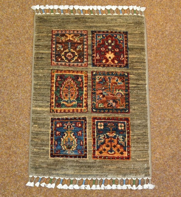 Tapis oriental afghan vintage en laine tissée à la main, 1970s