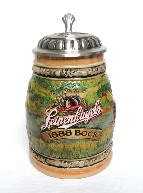 2010 Leinenkugel 1888 Bock lidded stein NOS