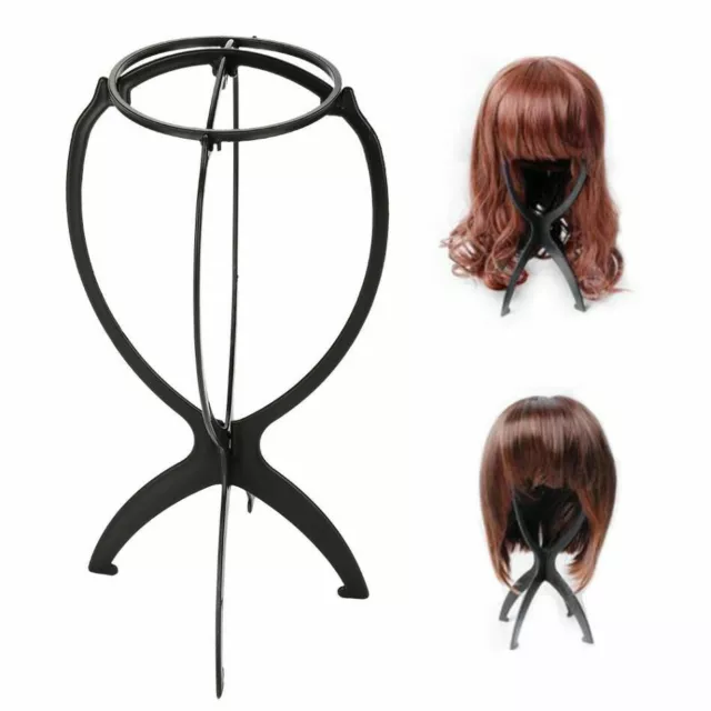 Black Wig Display Stand Mannequin Dummy Head Hat Cap Shop Holder Storage Folding