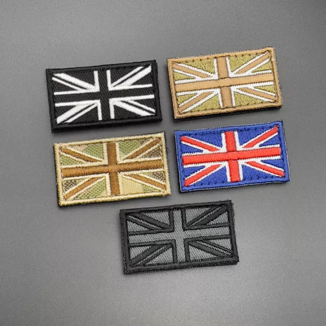 Small Union Jack Patch Hook & Loop Mini Military Army Tactical UK GB Flag Badge