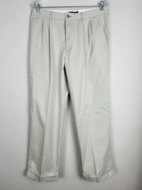 Men's Dockers Signature Khaki D3 Classic-Fit Pleated Pants Cloud 32x30 (33x28.5)