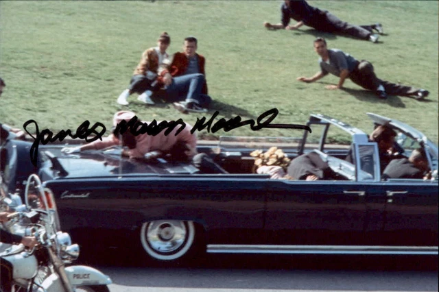 James Mason Moore Signed 4x6 Photo John F Kennedy Assassination Witness JFK Auto