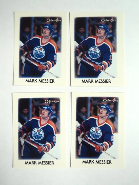 1987-88 O-PEE-CHEE Mini Hockey Lot of 4 #28 Mark Messier MINT - FLASH SALE