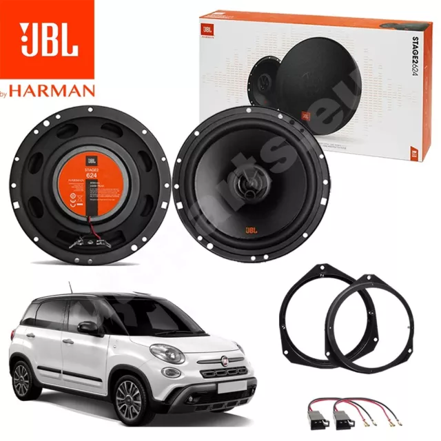 Set 2 Haut Parleur Haut-Parleurs JBL Avant Ou Arrière Stage2 624 pour Fiat 500L