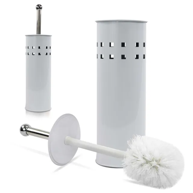 New Stainless Steel Bathroom Toilet Cleaning Brush And Holder Free Standing Set