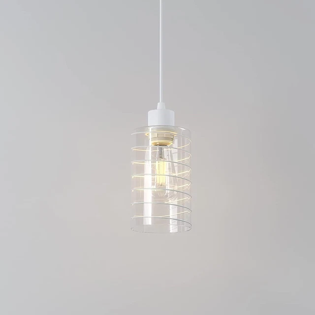 Kitchen Island Light Modern Fixture Pendant White Hanging Glass Mount Metal New