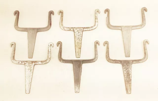 Vtg antique cast iron gutter downspout securing bracket hanger hanging hook lot