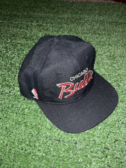 VINTAGE 90S CHICAGO Bulls Sports Specialties Script Snapback Hat Cap ...