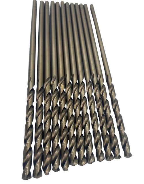 12 PCS Wire size #13 X 6" M35 Cobalt Aircraft Extension Bit, 135 DEG S/P Drill