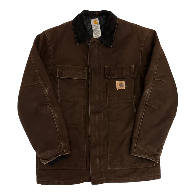 CARHARTT SANDSTONE ARCTIC Traditional Coat Quilt Lined Brown Mens