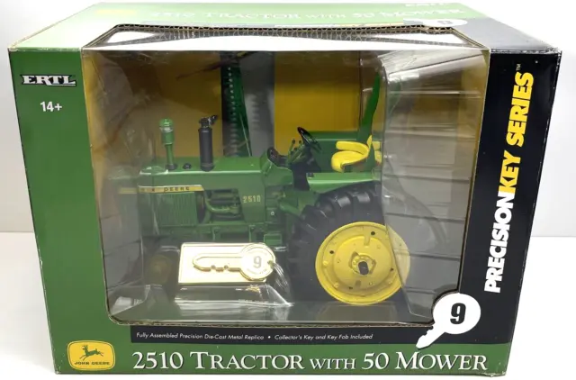 ERTL - Precision Key #9 - John Deere 2510 Tractor with 50 Mower - 1:16 Scale
