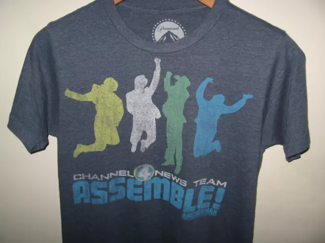 Tee-shirt Anchorman Assemble - Will Ferrell Ron Burgundy Channel 4 News Team T-shirt S 2