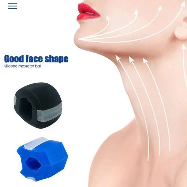 Jaw Trainer Ball Exercise Jawline Fitness Portable Silica Gel Home Office  GYM Exercise Facial Muscle