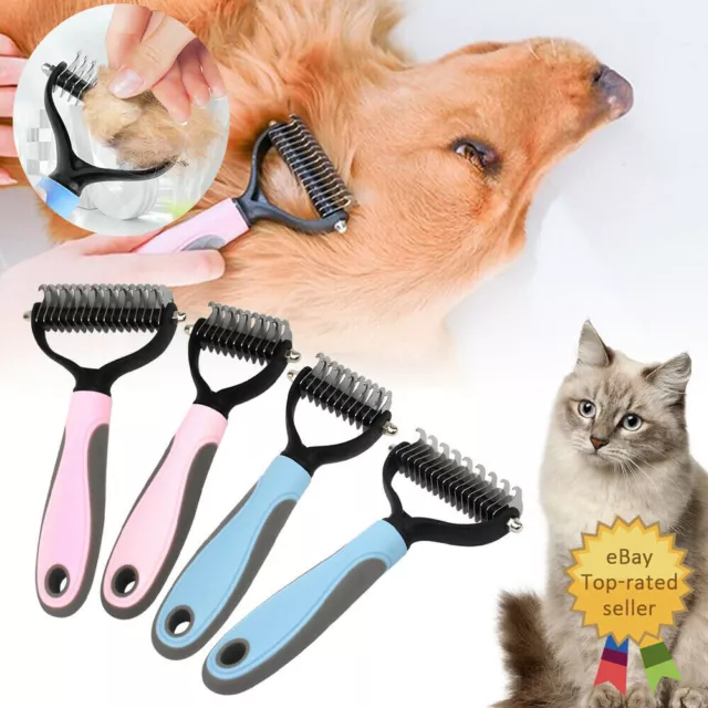 Dog Pet Cat Grooming Comb Brush Undercoat Rake Dematting Deshedding Trimmer Gift