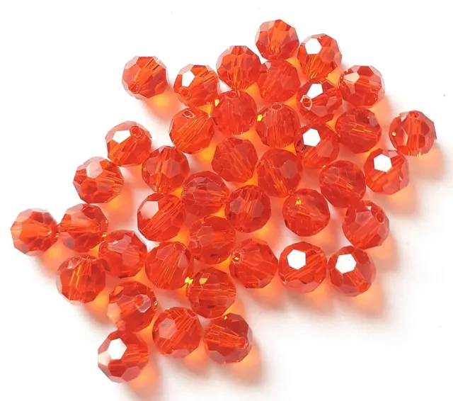 Perle en cristal facette rouge forme bohème, cristal bohème facette perle