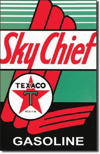 Texaco Sky Chief Gasoline Tin Sign