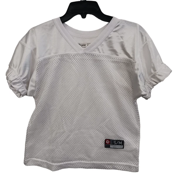 S. Un Cambio Ragazzi Poliestere Mesh Calcio Pratica Jersey, Bianco / Medio