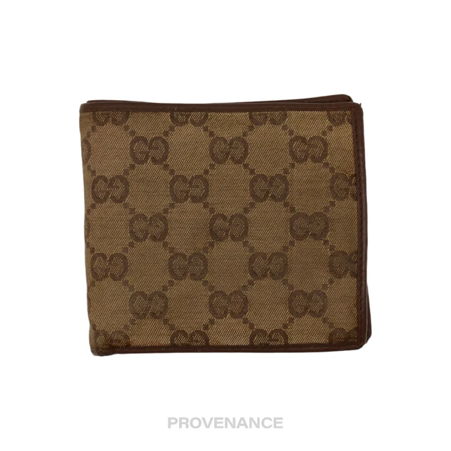 Gucci GG Canvas Bifold Wallet - Brown